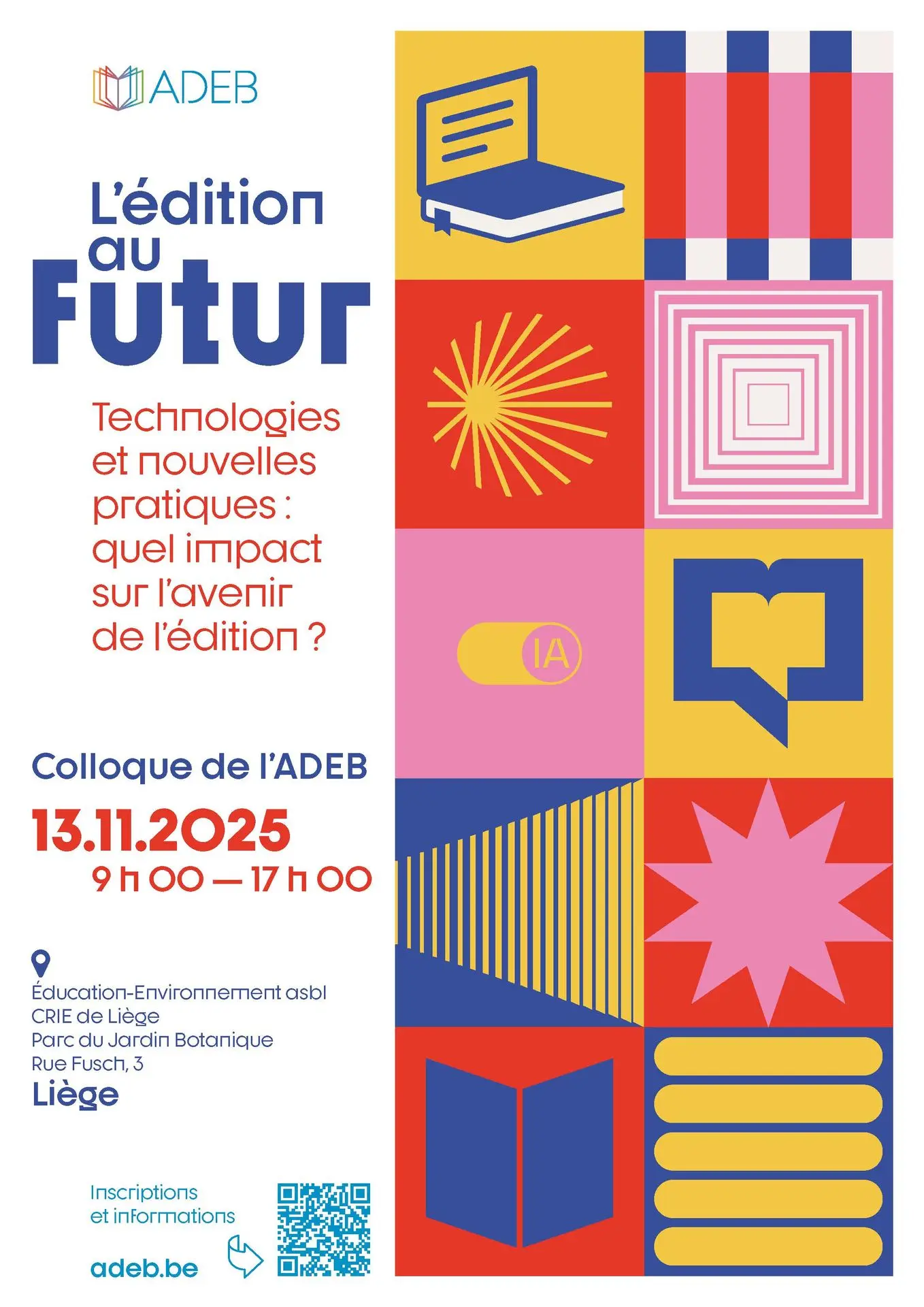 Colloque de l'ADEB : L'édition au futur (Le 13/11/2025 à Liège) | APBFB